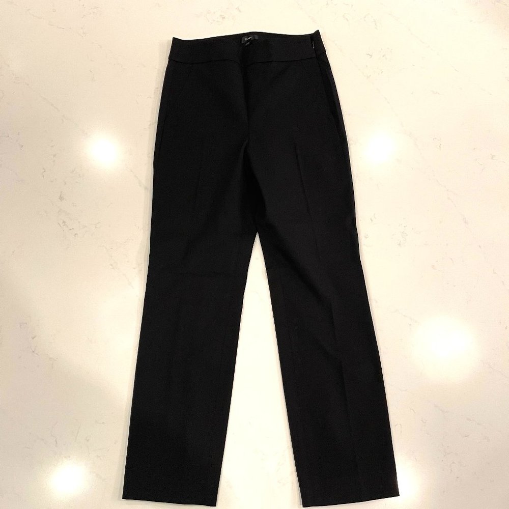 NWT : J Crew : Remi Pant: Bi-Stretch Cotton Blend Ankle : Black : 4
